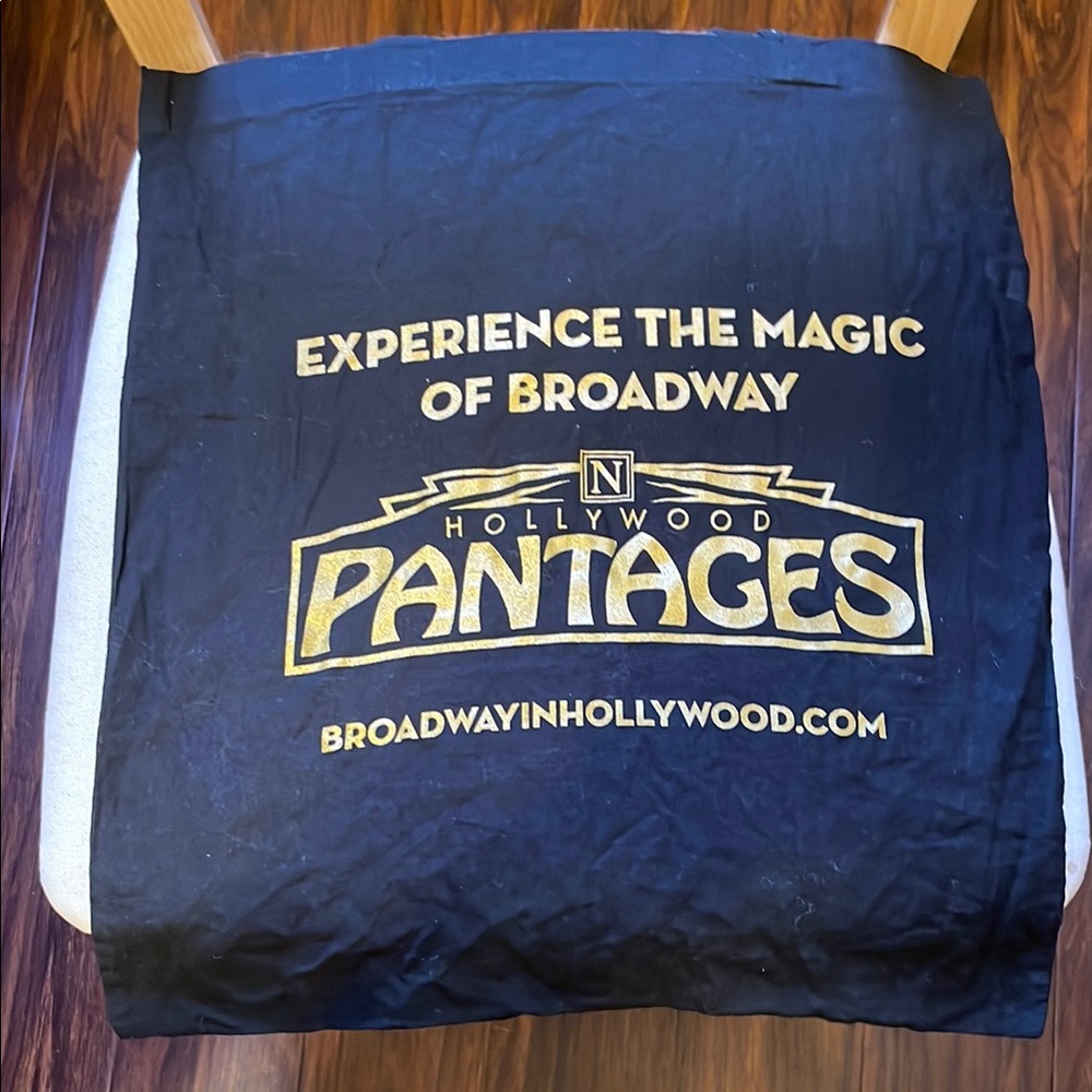 Broadway Hollywood Pantages Theater Black and Gold Lightweight Cotton Tote Bag